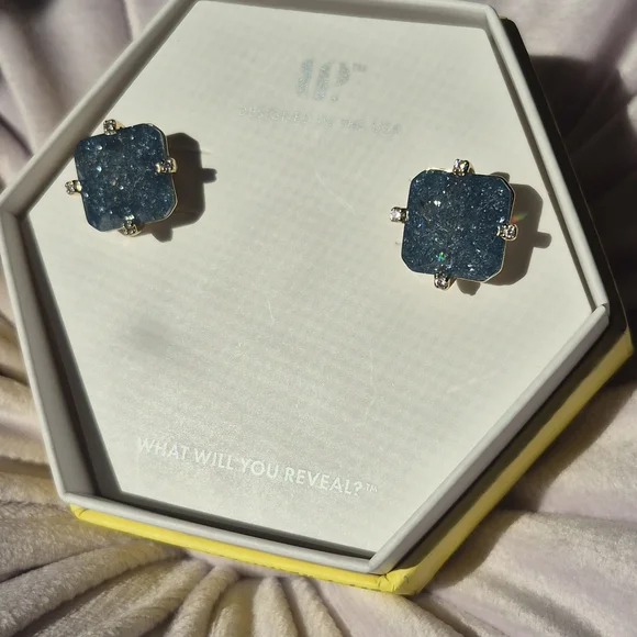 Bomb Party Original Earrings LC London Blue Sapphire Ice Crystal - Picture 3 of 3